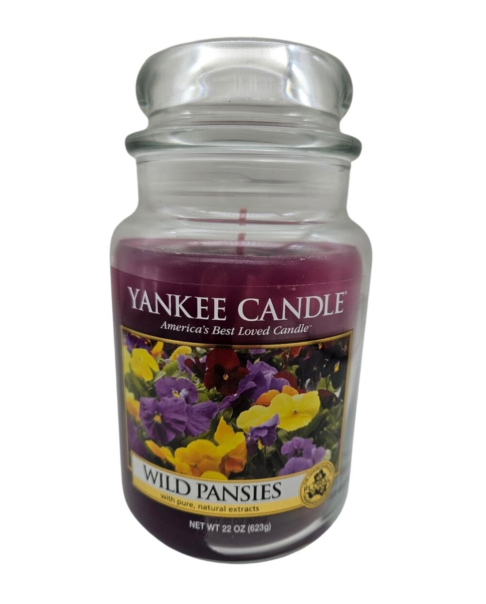 YANKEE CANDLE WILD PANSIES 22 OZ JAR CANDLE - RARE - NEW